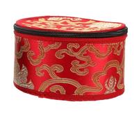 NULYLU Tibetan Singing Bowl Carrying Case with Handmade Embroidery, Supple Cotton Material, Golden Colour, Delicate and Beautiful Appearance for Buddhist Meditation Storage and Portable Random Color