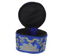 NULYLU Tibetan Singing Bowl Storage Bag Small 12cm Diameter Blue Zipper Closure Case for Meditation Singing Bowl Carrying and Protection