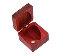 NULYLU Tiny Guitar Pick Holder Wooden Storage Box for Guitar Picks for Musicians for Travel Concerts Music Events