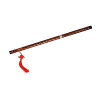 NULYLU Traditional Bamboo Flute d Key for Beginners, Handmade Red-brown Bamboo Instrument, Chinese Style Practicing Woodwind Flute for Music Learning and Performance
