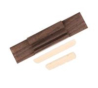 NULYLU Ukulele Rosewood Bridge Replacement Set 3pcs with Nut and Saddle, 4-string Instrument Bridge Parts for Ukulele Repair and Accessories, Suitable for Soprano Concert and Travel Use