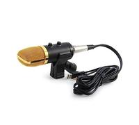 NULYLU Usb Condenser Microphone with Built Reverb Stand and Echo Function for Home Recording Ktv Streaming and Gaming Black