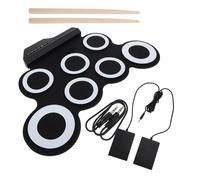 NULYLU Usb Electric Drum Kit Practice Drum Set Portable Hand Roll up Silent Pads for Boys and Girls Adults