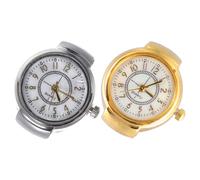 NULYLU Vintage Alloy Ring Watches Creative Finger Watch 2pcs for Men and Women with Sturdy Design, Not Easy to Break or Deform, for Mothers Day and Different Occasions