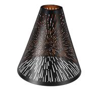 NULYLU Vintage Hollow Metal Lampshade with Stepped Black Exterior and Gold Interior Hole Diameter Pendant Light Cover for Floor Standing Lamps Decorative Mesh Design for Modern Home Use