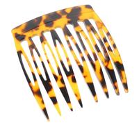 NULYLU Vintage Leopard Print Acetate Hair Comb for Women 1 Piece Fine Hair Side Comb Stylish and Non-Damaging