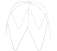 NULYLU Vintage Metal Lampshade Frame 18X18Cm Bracket for Desk and Ceiling Lamps, French Style Crystal Cage for Hallway and Bedroom Lighting