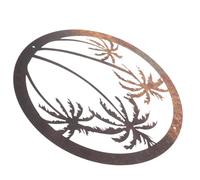 NULYLU Wall Hanging Decoration Ornament Metal Palm Tree Pattern Wall Decoration 11.79x11.79x0.04in Iron Design Artistic Sense Seaside Look
