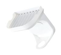 NULYLU Wall Mounted Shower Bottle Holder with Double Layers and Flat Drain Tray, Space Saving Pp Storage Rack with Side Notches for Bathroom Organiser, Simple and Fashionable White Shower