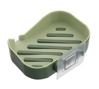 NULYLU Wall Mounted Soap Holder Multi-functional Drainage Box for Home Travel Self-draining Soap Dish Space-saving Plastic for Bathroom Kitchen Use Green