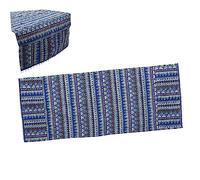 NULYLU Washer Cover Machine Protector Modern Elegant Design with Storage Bag Blue Cotton Linen 55 * 130cm for Bathroom and Living Room