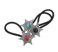 NULYLU Western Hair Clips 3pcs Distinctive Ethnic Style Elastic Ponytail Holders for Women Travel Outdoor Use