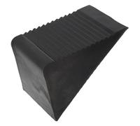 NULYLU Wheel Chocks for Travel Heavy Duty Rubber 125X75X60Mm Compact Vehicle Wheel Stopper for Garage Floor and Tire Flat Spot Prevention Black