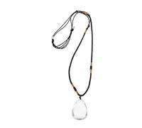 NULYLU White Teardrop Crystal Pendant White Necklace for Daily Wear Meditation Stone Jewelry for Women Symbol of Purity and Inner Harmony