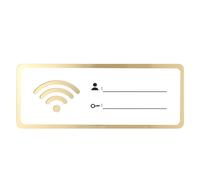 NULYLU Wifi Password Acrylic Sign 8×20cm Wall Reminder Signage for Office and Hotel with Adhesive for Network Coverage and Guest Access