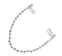NULYLU Women Rhinestone Chain Hair Comb Elegant Bridal Hair Decoration for Weddings Anniversaries and Special Occasions Sparkly Headdress Accessory for Bride Bridesmaids and Flower
