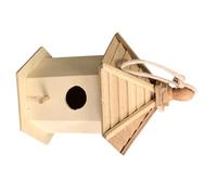 NULYLU Wood Hanging Bird Nest Bird Villa for Tree and Wall Idyllic House Shape with Structure Comfortable for Medium Garden Decor with Unique and Distinctive Style