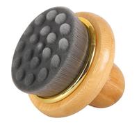 NULYLU Wood Shower Scrubber Wood Exfoliating Brush Black Creative Design with Built-in Sponge Comfortable to Use for Bathing and Daily Use Back Body Parts