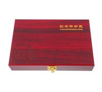 NULYLU Wooden Coin Organizer Box with EVA Flocking and Fiberboard Material, Easy to Store and Suitable for Most Coins, Multifunction Collection Case for Office or Home Use