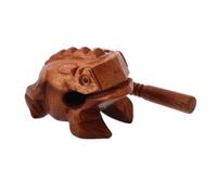 NULYLU Wooden Frog Guiro Percussion Instrument Portable Frog Desk Ornament for All Ages Crisp Resonant Sound Musical Sculpture for Practice and Performance