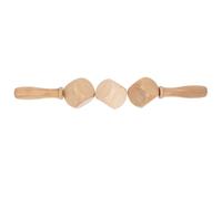 NULYLU Wooden Massage Stick Therapy Roller for Full Body Muscle Relief, Manual Gua Sha Scraping Tool with 3-dice Design for Home Meridian Massage and Relaxation