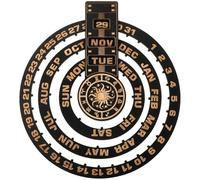 NULYLU Wooden Perpetual Calendar Material Decorative Calendar Wall Mounted with Delicate Details and Easy Installation Wall Hanging Decor for Office and Restaurant