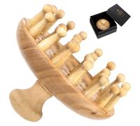 NULYLU Wooden Scalp Massage Comb Anti-Static Head Acupoint Massage Tool Portable Hair and Body Massager for Relaxation and Hair Care in Wellness Routine