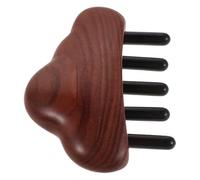 NULYLU Wooden Scalp Massage Comb with Comfortable Massage and Compact Design for Hair and Meridian Body Handheld Gua Sha Inspired Massager for Home Spa on The Go Use