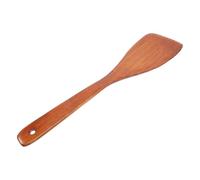 NULYLU Wooden Spatula 12-inch Turner with Ergonomic Design and Nonstick Feature, Coffee Colour Long Handle Kitchen Utensil for Mixing and Stir-Frying in Kitchen