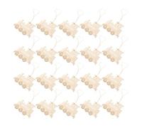 NULYLU Wooden Train Cutouts 20Pcs Unfinished Natural Wood Pendants for DIY Crafting Christmas Tree Decorations Hanging Ornaments for Holiday Gatherings