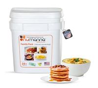 NuManna Family Pack Bucket 144 Servings 1-Month Emergency Meal Kit | Non-GMO Freeze-Dried Survival Food | Nutritious Everyday Meals in Resealable Pouches | 25+ Year Shelf Life | Made in USA