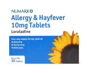 Numark Allergy and Hayfever Loratadine 10mg One-a-Day Tablets (30)