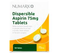 Numark Dispersible Aspirin 75mg 100 Tablets