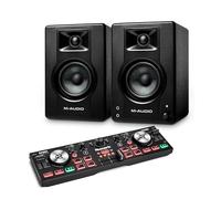 Numark DJ2GO2 Touch DJ Controller and M-AUDIO BX3 Pair Studio Monitors for Studio Recording, Music Production, Podcasting, Streaming