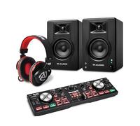 Numark DJ2GO2 Touch DJ Controller and M-AUDIO BX4 Pair Bluetooth Studio Monitors with Headphones for Studio Recording, Music Production, Podcasting, Streaming