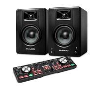 Numark DJ2GO2 Touch DJ Controller and M-AUDIO BX4 Pair Studio Monitors for Studio Recording, Music Production, Podcasting, Streaming