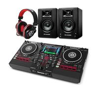 Numark Mixstream Pro+ DJ Controller and M-AUDIO BX3 Pair Studio Monitors with Headphones for Studio Recording, Music Production, Podcasting, Streaming