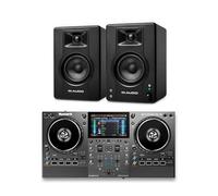 Numark Mixstream Pro Go DJ Controller and M-AUDIO BX3 Pair Bluetooth Studio Monitors for Studio Recording, Music Production, Podcasting, Streaming