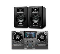 Numark Mixstream Pro Go DJ Controller and M-AUDIO BX3 Pair Studio Monitors for Studio Recording, Music Production, Podcasting, Streaming