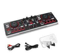 Numark MixTrack Go Compact Bluetooth DJ Controller with Stems Control | 2-Deck DJ Mixer, for Beginners & Mobile DJs, Smart Fader, USB-C, Serato DJ Lite & Algoriddim djay Included, Gen 4
