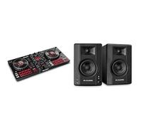 Numark Mixtrack Platinum FX DJ Controller and M-AUDIO BX3 Pair Bluetooth Studio Monitors for Studio Recording, Music Production, Podcasting, Streaming