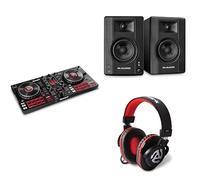 Numark Mixtrack Platinum FX DJ Controller and M-AUDIO BX3 Pair Bluetooth Studio Monitors with Headphones for Studio Recording, Music Production, Podcasting, Streaming