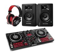 Numark Mixtrack Pro FX DJ Controller and M-AUDIO BX3 Pair Bluetooth Studio Monitors with Headphones for Studio Recording, Music Production, Podcasting, Streaming