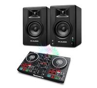 Numark Party Mix II DJ Controller and M-AUDIO BX4 Pair Bluetooth Studio Monitors for Studio Recording, Music Production, Podcasting, Streaming