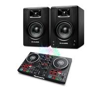 Numark Party Mix II DJ Controller and M-AUDIO BX4 Pair Studio Monitors for Studio Recording, Music Production, Podcasting, Streaming