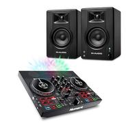 Numark Party Mix Live DJ Controller and M-AUDIO BX4 Pair Bluetooth Studio Monitors for Studio Recording, Music Production, Podcasting, Streaming