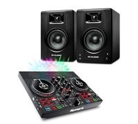 Numark Party Mix Live DJ Controller and M-AUDIO BX4 Pair Studio Monitors for Studio Recording, Music Production, Podcasting, Streaming