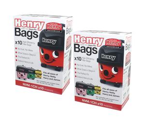 Numatic HENRY Bags x 20 HETTY HEPA FLO HEPAFLO Vacuum Cloth Hoover Bag Genuine