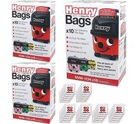 Numatic Hepa-Flo Dust Bags + Freshener Tabs for Henry Hetty Harry James Vacuum Cleaner (Pack of 30)