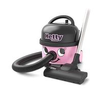 Numatic Hetty Turbo Cylinder Vacuum Cleaner, Compact 160 Vacuum, TriTex filtration system with HepaFlo Bags, 10 Metre Cable, 620 W, 6L, Pink, HET160T
